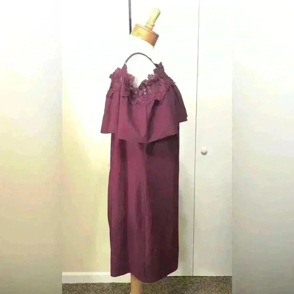 BCX Women Plus Size Trendy Off-The-Shoulder Crochet Dress Purple Size 2X NWOT - Picture 10 of 16